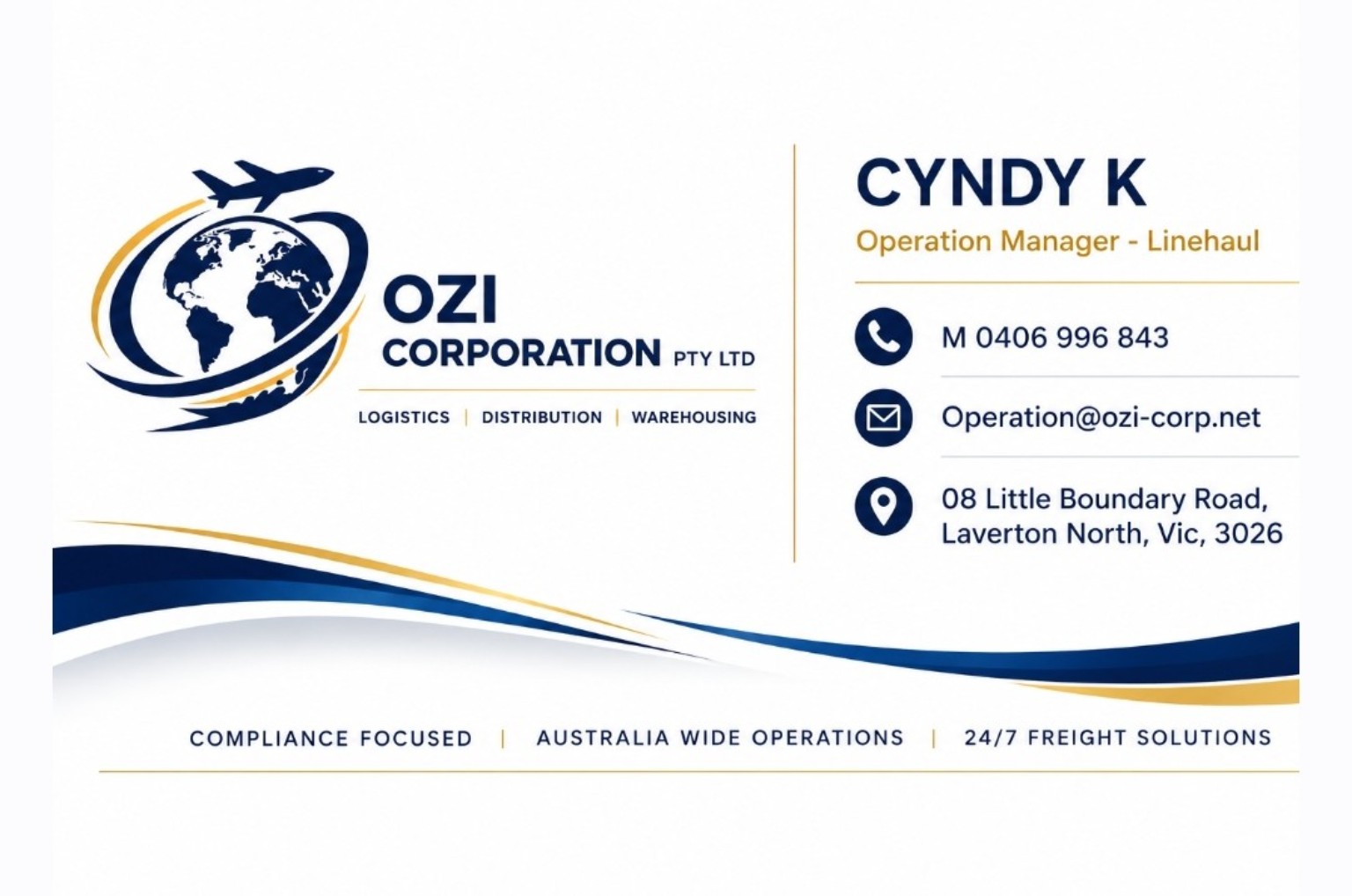 Ozi Corporation Pty Ltd — Logistics, Distribution, Warehousing
